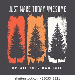  jaust make today awesome Minimalist typography t shirt design