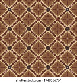 Java batik with modern motifs and seamless mocca color design