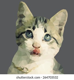 Java cat, geometric style 