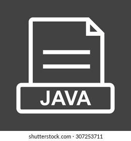 JAVA, code, web icon vector image. Can also be used for file format, design and storage. Suitable for mobile apps, web apps and print media.