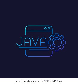 Java coding, linear icon