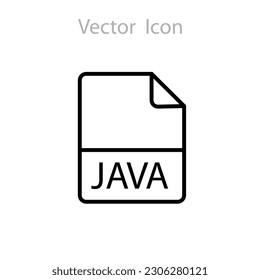 Java document file format icon concept. icon illustration on white background..eps