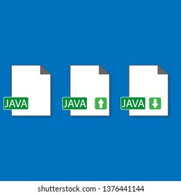 JAVA file format, extension color flat icon. Vector illustration