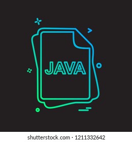 JAVA file type icon design vector