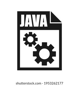 JAVA File Vector Icon, Flat Design Style