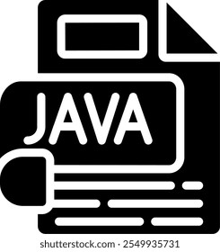 JAVA Glyph Icon Vector Design
