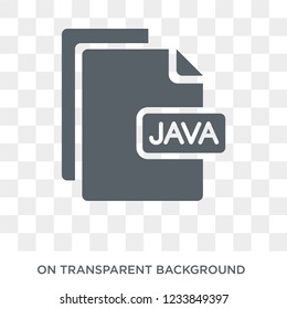 Java icon. Trendy flat vector Java icon on transparent background from Programming collection. 