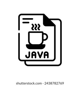 Java icon vector stock illustration