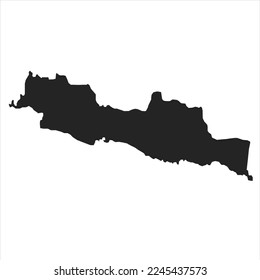 Java island map vector illustration