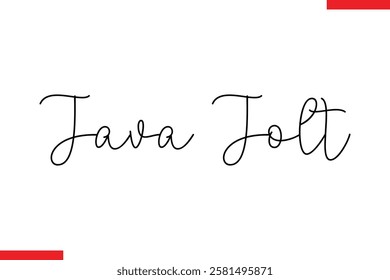Java Jolt Coffee text typography Saying