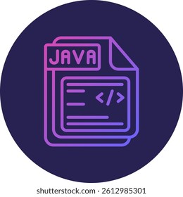 JAVA Line Circle Gradient Style
