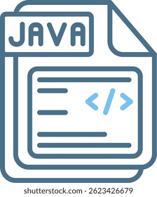 Ícone de duas cores da linha JAVA