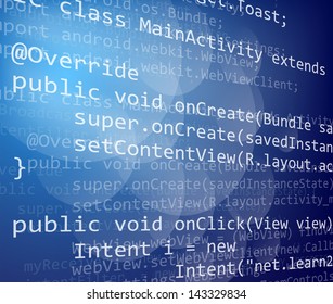 Java programing code on dark background