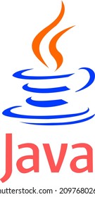 Java Programming Language Art And Logo Designed With Curves Tea Cup Art