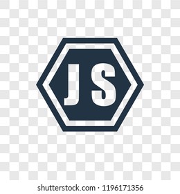 Java script vector icon isolated on transparent background, Java script transparency logo concept