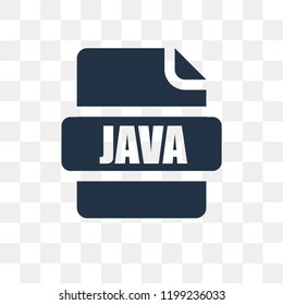 Java vector icon isolated on transparent background, Java transparency concept can be used web and mobile