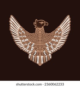  Javanese Batik bird icon Seamless Pattern vector image