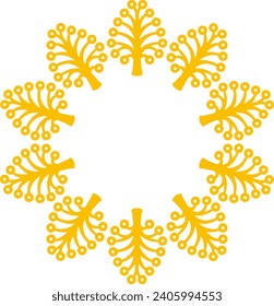 Ilustración del vector de diseño de batik javanés