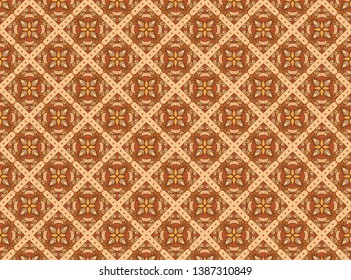 
Javanese batik flower pattern art