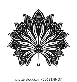 Imagen vectorial de patrón sin foco del icono de flores de Batik javanés