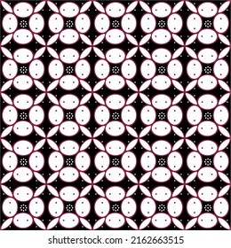 Javanese batik kawung seamless pattern in modern design. Can be use for a background or ornament in your design. Gives an ethnic and vintage impression.