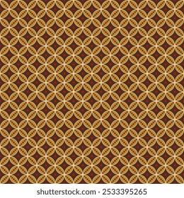 Javanés Batik Kawung Patrón sin fisuras con colorway blanco y negro, para la materia textil, decoración de vacaciones, tela, tela, papel de regalo, impresiones, decoración. Ilustración vectorial