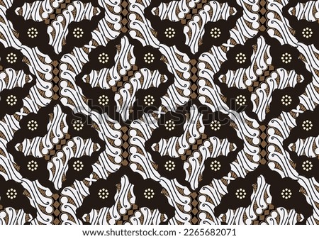 Javanese batik motifs, the development of the fried and machete motifs, batik variations in color and elements, are exclusive. vector EPS 10