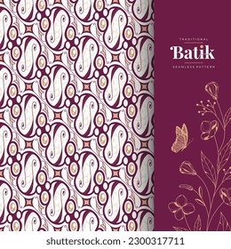 javanese batik pattern stock vector