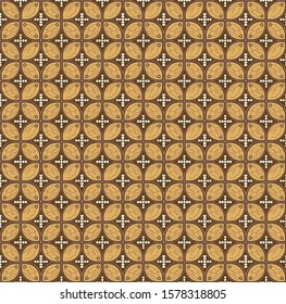 Javanese batik seamless patern.Indonesian batik motifs.background texture