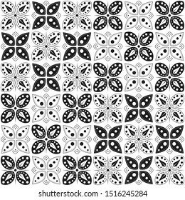 Javanese Batik seamless pattern, Indonesian Traditional motif kawung, batik floral for background, fashion, fabric, decor, clothing. culture and heritage design in design graphic, use vector format.