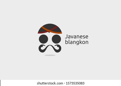 javanese blangkon icon. Indonesian traditional hat