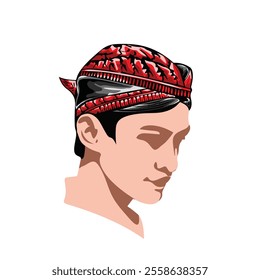 Javanese Blangkon illustrator vector design