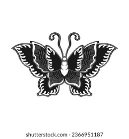Javanese butterfly icon vector image illustration