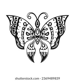 Icono de mariposa javanesa ilustración vectorial