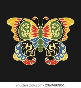 Javanese butterfly icon vector image illustration