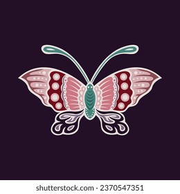Javanese butterfly icon vector image illustration
