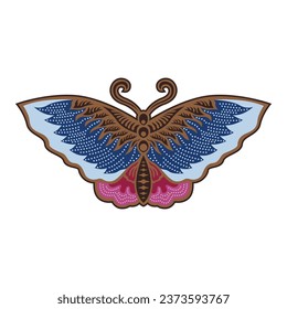 Javanese butterfly icon vector image illustration