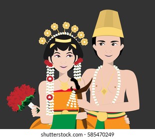 javanese couple traditional wedding