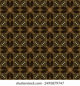 Vector de patrón de batik tradicional étnico javanés con una hermosa y elegante combinación de color natural, fondo de Vector, se puede utilizar para telas de ropa estampadas, etc.