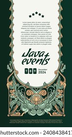 javanese event poster idea with vintage border design idea