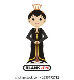 javanese girl vector - illlustration