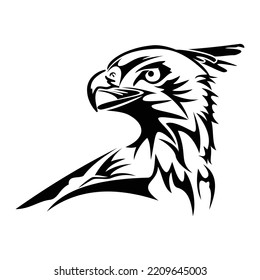 javanese hawk eagle head tribal