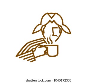 Javanese hot authentic coffee