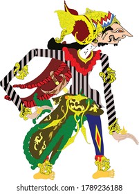 Javanese Indonesian Shadow puppet  Arya Penangsang character - Vector