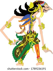 Javanese Indonesian Shadow puppet  Menak koncar character - Vector