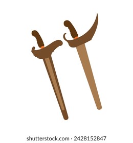 Javanese keris icon vector illustration design