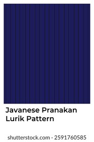 Javanese Lurik pattern, seamless design. Deep blue stripes. Traditional textile. Repeatable texture, ideal for cultural backgrounds and fabric designs
