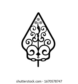 Javanese ornament with traditional art vector illustration