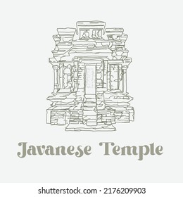 Javanese Temple Element for Aestethic and Vintage Look