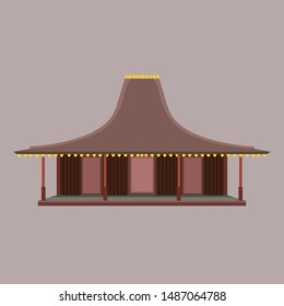 Javanese Traditional House Vector design